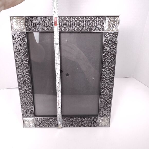 Wilton Large Silver Tone Ornate Art Deco Picture Frame Pewter - Picture 3 of 8